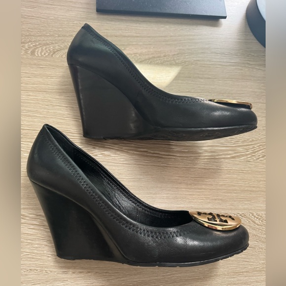 Tory Burch Sophie wedge heels sz 6 - Picture 2 of 6